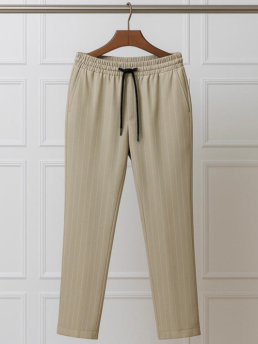 Pantaloni Pinstripe Crem