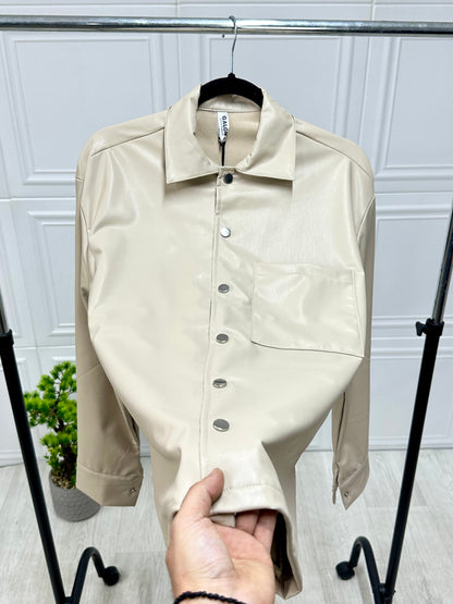 Overshirt Leather Crem
