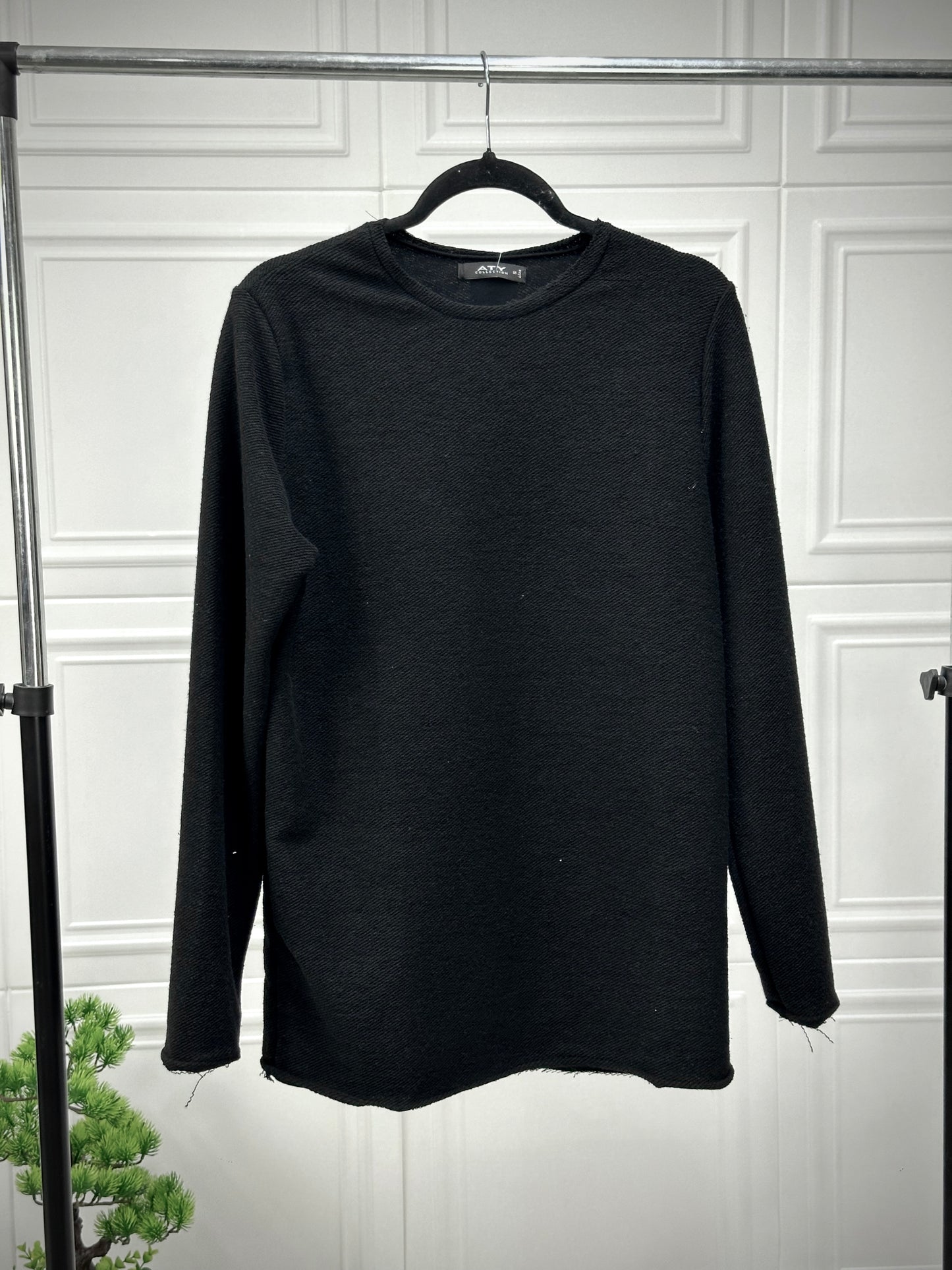 Bluza Knit Look Negru