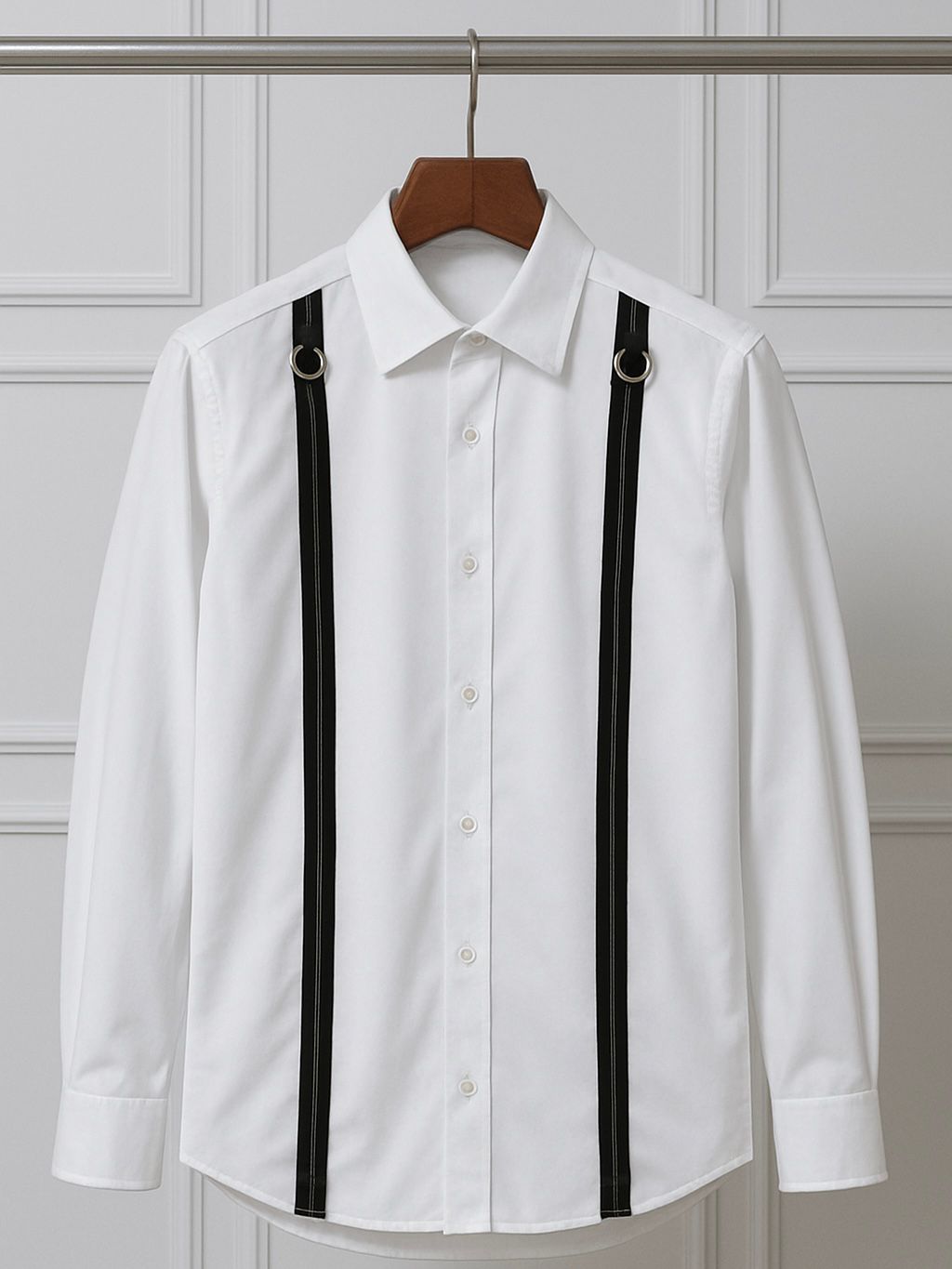 Camasă Elegant Straps Alb