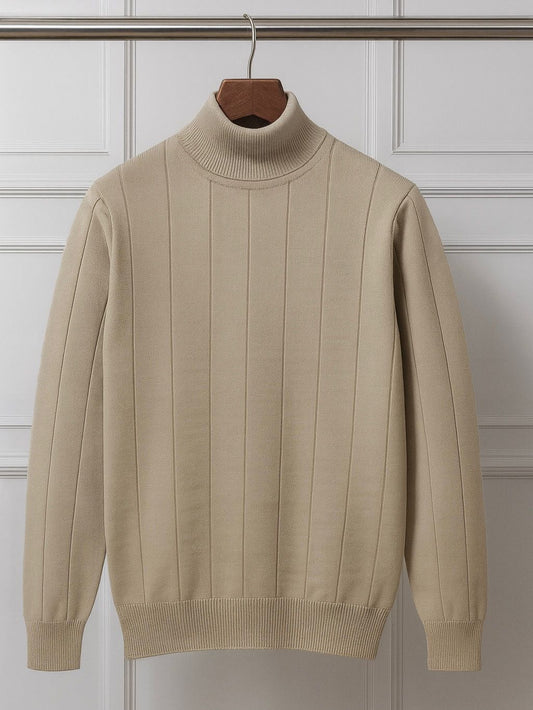 Maleta Ribbed Turtleneck Crem