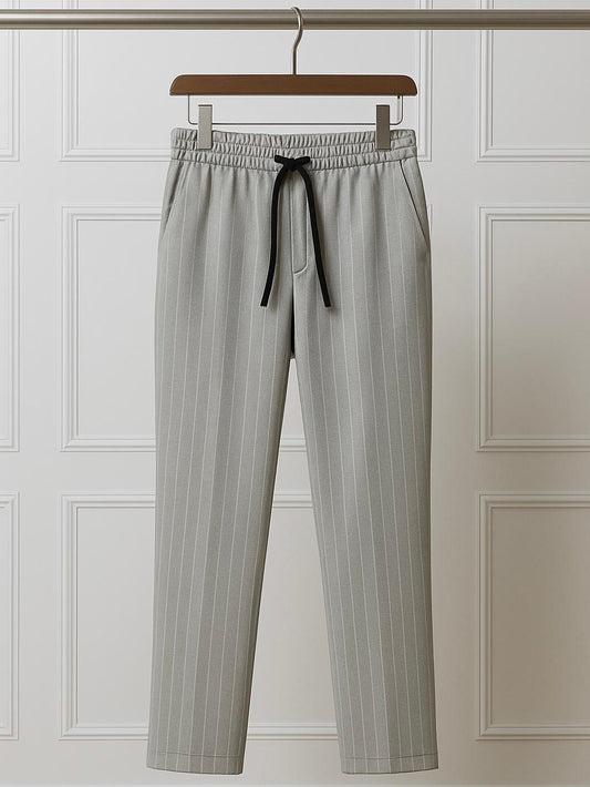 Pantaloni Pinstripe Gri